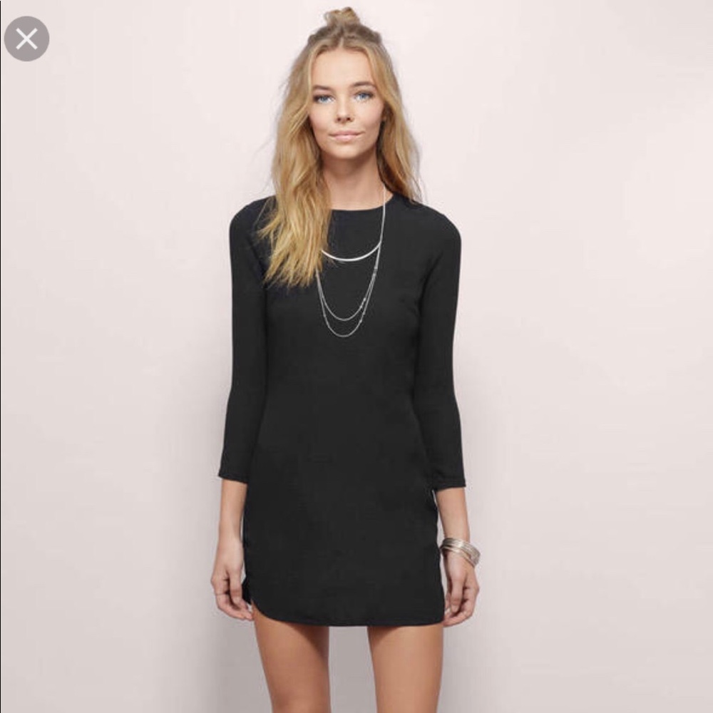 TOBI Take A Dip Black Sheath Dress Size M